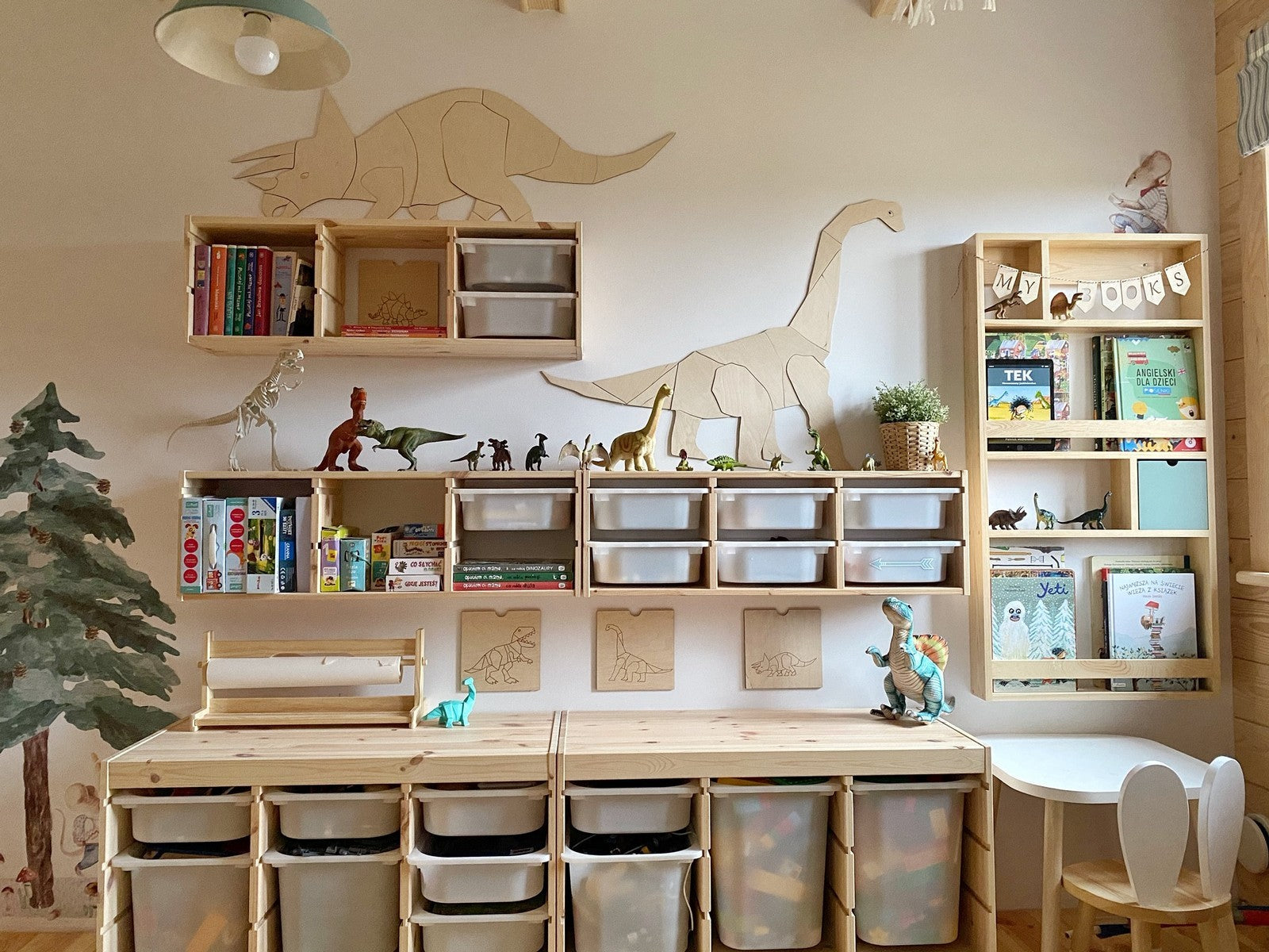 Dinosaur Triceratops – Wooden Wall Decoration